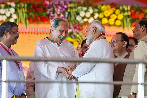 Narendra Modi with Naveen Patnaik